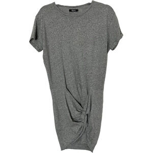 Michael Lauren T-Shirt Dress Front Knot in‎ Gray Small